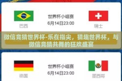 微信竞猜世界杯-乐在指尖，猜趣世界杯，与微信竞猜共舞的狂欢盛宴