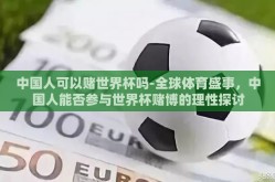 中国人可以赌世界杯吗-全球体育盛事，中国人能否参与世界杯赌博的理性探讨