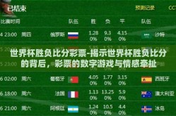 世界杯胜负比分彩票-揭示世界杯胜负比分的背后，彩票的数字游戏与情感牵扯