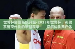 世界杯彩票系统升级-2023年世界杯，彩票系统现代化的革新篇章——深度优化用户体验与安全机制的实践