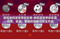 微信如何买世界杯彩票-微信买世界杯彩票指南，安全、便捷的观看与投注方式