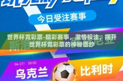 世界杯竞彩票-精彩赛事，激情投注，揭开世界杯竞彩票的神秘面纱
