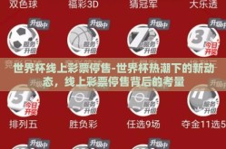 世界杯线上彩票停售-世界杯热潮下的新动态，线上彩票停售背后的考量