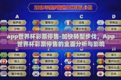 app世界杯彩票停售-加快转型步伐，App世界杯彩票停售的全面分析与影响