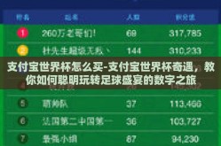 支付宝世界杯怎么买-支付宝世界杯奇遇，教你如何聪明玩转足球盛宴的数字之旅