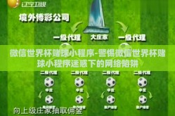 微信世界杯赌球小程序-警惕微信世界杯赌球小程序迷惑下的网络陷阱