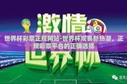 世界杯彩票正规网站-世界杯观赛新热潮，正规彩票平台的正确选择