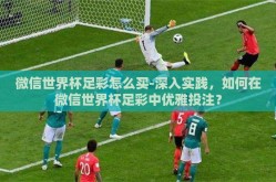 微信世界杯足彩怎么买-深入实践，如何在微信世界杯足彩中优雅投注？