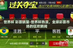 世界杯 彩票销量-世界杯热浪，全球彩票市场的狂欢瞬间