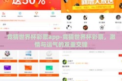竞猜世界杯彩票app-竞猜世界杯彩票，激情与运气的双重交锋