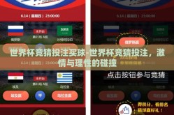 世界杯竞猜投注买球-世界杯竞猜投注，激情与理性的碰撞