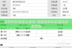 世界杯彩票怎么卖买-揭秘世界杯彩票购买全指南