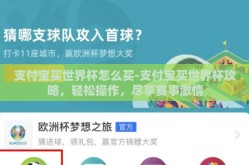 支付宝买世界杯怎么买-支付宝买世界杯攻略，轻松操作，尽享赛事激情