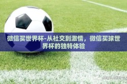 微信买世界杯-从社交到激情，微信买球世界杯的独特体验