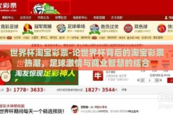 世界杯淘宝彩票-论世界杯背后的淘宝彩票热潮，足球激情与商业智慧的结合