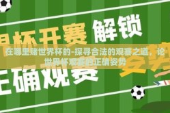 在哪里赌世界杯的-探寻合法的观赛之道，论世界杯观赛的正确姿势
