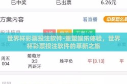 世界杯彩票投注软件-重塑娱乐体验，世界杯彩票投注软件的革新之旅