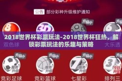 2018世界杯彩票玩法-2018世界杯狂热，解锁彩票玩法的乐趣与策略