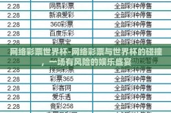 网络彩票世界杯-网络彩票与世界杯的碰撞，一场有风险的娱乐盛宴