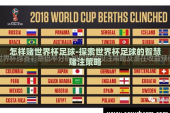 怎样赌世界杯足球-探索世界杯足球的智慧赌注策略