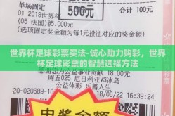世界杯足球彩票买法-诚心助力购彩，世界杯足球彩票的智慧选择方法