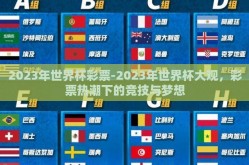 2023年世界杯彩票-2023年世界杯大观，彩票热潮下的竞技与梦想