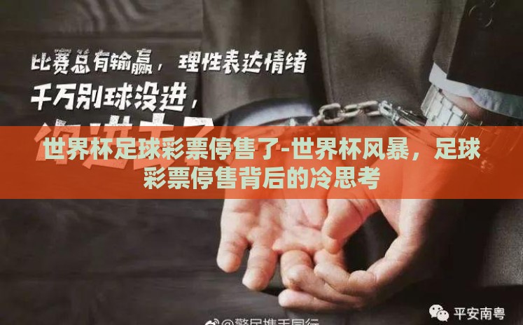 世界杯足球彩票停售了-世界杯风暴,足球彩票停售背后的冷思考 世界杯足球彩票停售了-世界杯风暴,足球彩票停售背后的冷思考