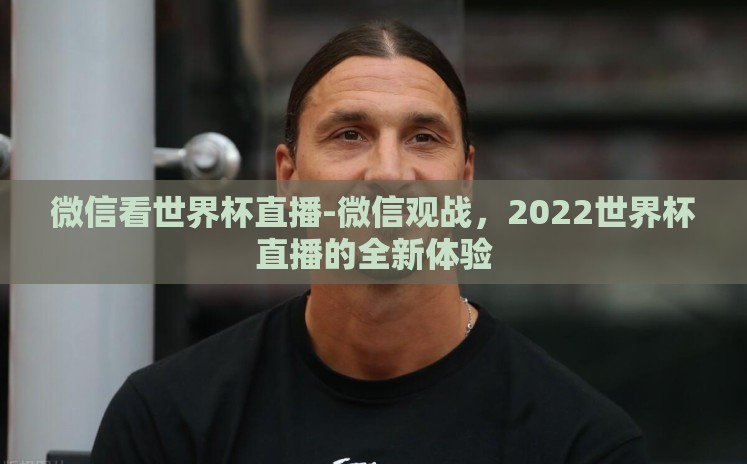 微信看世界杯直播-微信观战,2022世界杯直播的全新体验 微信看世界杯直播-微信观战,2022世界杯直播的全新体验