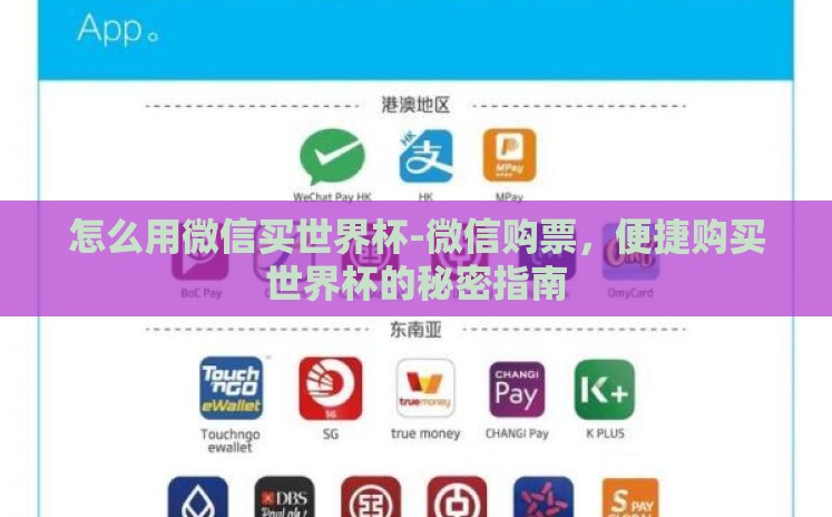 怎么用微信买世界杯-微信购票,便捷购买世界杯的秘密指南 怎么用微信买世界杯-微信购票,便捷购买世界杯的秘密指南