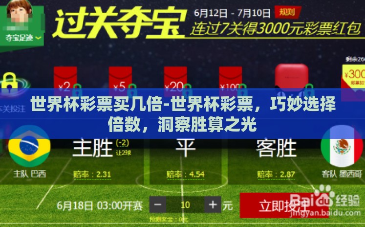 世界杯彩票买几倍-世界杯彩票,巧妙选择倍数,洞察胜算之光 世界杯彩票买几倍-世界杯彩票,巧妙选择倍数,洞察胜算之光