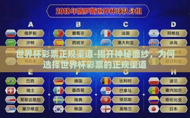 世界杯彩票正规渠道-揭开神秘面纱，为何选择世界杯彩票的正规渠道