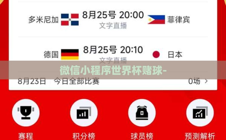 微信小程序世界杯赌球-