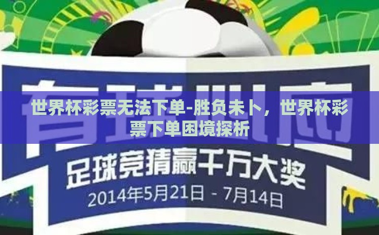 世界杯彩票无法下单-胜负未卜,世界杯彩票下单困境探析 世界杯彩票无法下单-胜负未卜,世界杯彩票下单困境探析