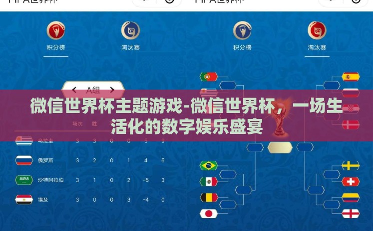 微信世界杯主题游戏-微信世界杯,一场生活化的数字娱乐盛宴 微信世界杯主题游戏-微信世界杯,一场生活化的数字娱乐盛宴