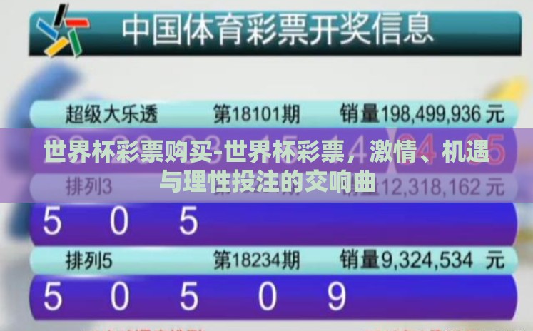 世界杯彩票购买-世界杯彩票,激情、机遇与理性投注的交响曲 世界杯彩票购买-世界杯彩票,激情、机遇与理性投注的交响曲
