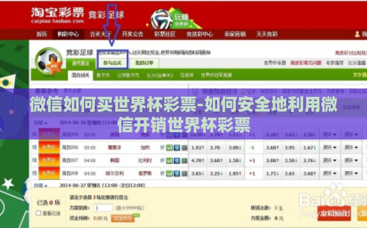微信如何买世界杯彩票-如何安全地利用微信开销世界杯彩票