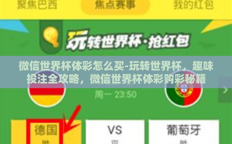 微信世界杯体彩怎么买-玩转世界杯，趣味投注全攻略，微信世界杯体彩购彩秘籍