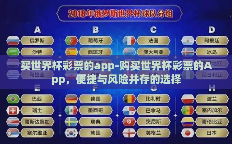 买世界杯彩票的app-购买世界杯彩票的App,便捷与风险并存的选择 买世界杯彩票的app-购买世界杯彩票的App,便捷与风险并存的选择
